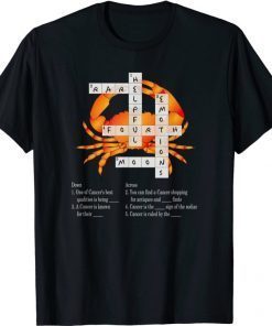 Cancer Sign Birthday Zodiac Traits Crossword Classic Shirt