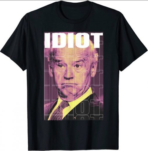 Biden Is An Idiot Funny Vintage Anti Joe Political Sarcastic Shirt T-Shirt