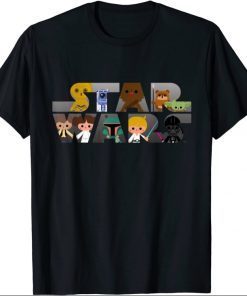 Star Wars Logo Kawaii Multi Character Funny T-Shirt