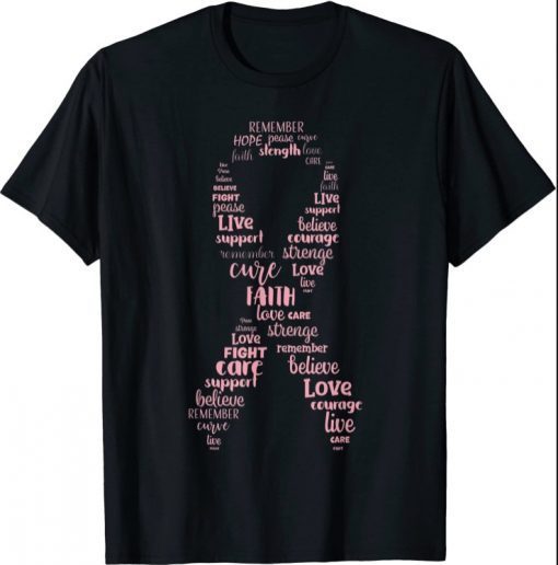 Breast Cancer Awareness Pink Ribbon Mom Women Men Survivor Tee Shirt