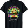 Classic Kindergarten Teacher Squad Tie Dye Rainbow Back To School T-Shirt