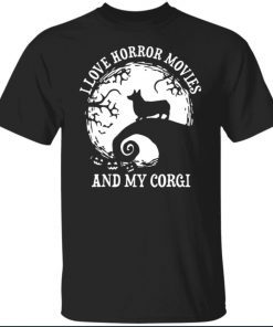 2021 I love horror movies and my corgi shirt