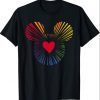 2021 Disney Mickey Mouse Icon Heart Rainbow Tee Shirt