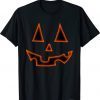 Pumpkin Halloween Shirts for Men Women Jack O Lantern Face Official T-Shirt