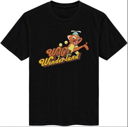 Depuge Willy's-Wonderland Men's Black Crewneck Graphic Cotton Tee Shirt