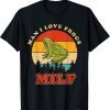 classic MILF Man I Love Frogs Funny Retro Frog T-Shirt