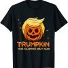 Halloween 2021 Funny Donald Trump Costume Pumpkin Funny T-Shirt