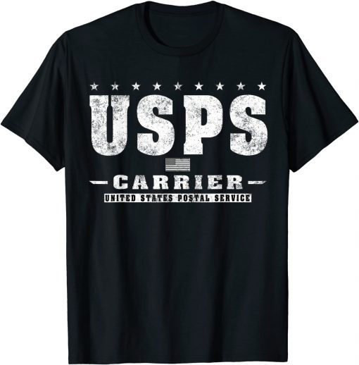 Official USPS Carrier Distressed Vintage Design T-Shirt