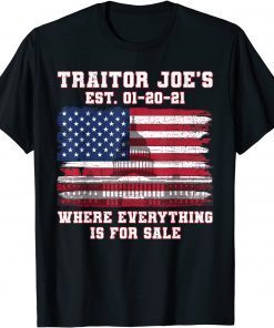 Official Traitor Joe's EST 01 21 Defund Politicians Anti Government T-Shirt