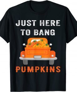 Halloween Just Here To Bang Pumpkins For Spooky Holiday T-Shirt
