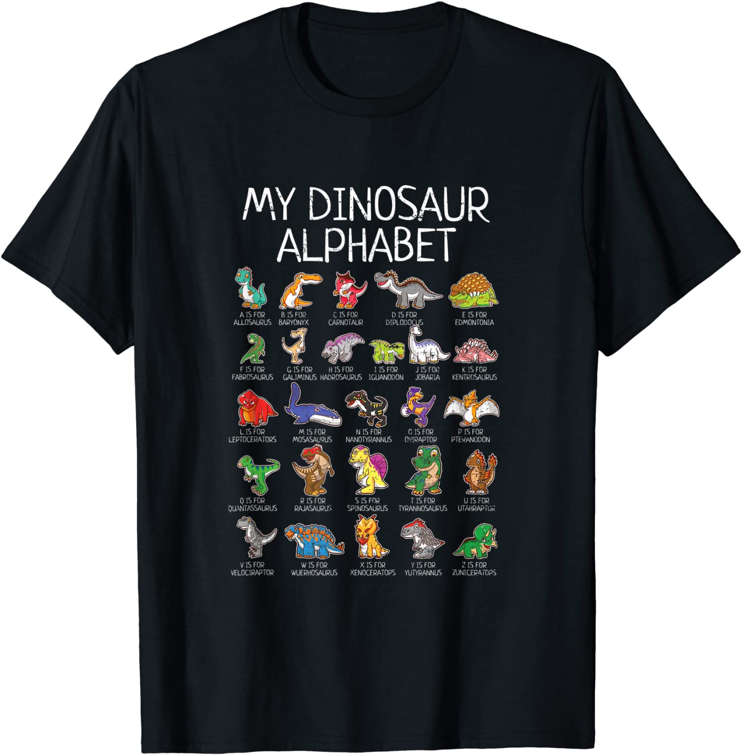 My Dinosaur Alphabet A-Z ABC Dino T-rex Dinosaurus Lovers T-Shirt