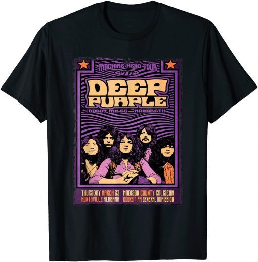 Vintage Deeps Funny Art Purple Band Music Mens T-Shirt