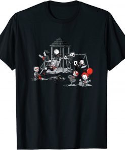 Official Baby Horror Characters Playing Horror Movies Halloween T-Shirt