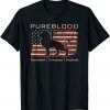 Pureblood Movement #Pureblood Medical Freedom Lion USA Flag Gift Tee Shirt