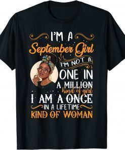 2021 I'm A September Girl Black Women Virgo Libra Birthday T-Shirt