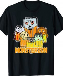 Swagazon Monsters Mummy Frankenstein Dracula Monsterzon Unisex T-Shirt