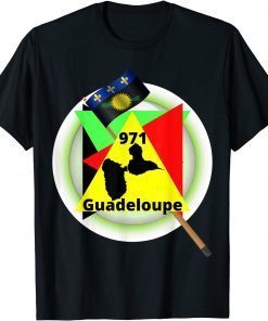Guadeloupe Triangle Vert Jaune Rouge T-Shirt