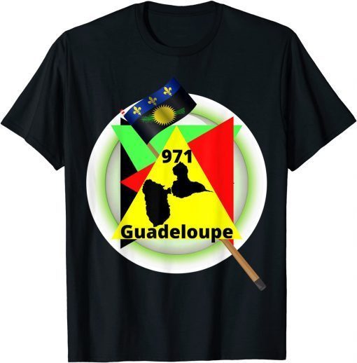 Guadeloupe Triangle Vert Jaune Rouge T-Shirt