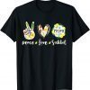 Peace Love Sukkot 2021 seven day Jewish festival Hebrew Women Funny T-Shirt