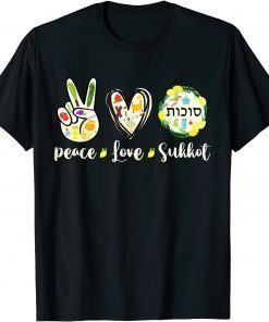 Peace Love Sukkot 2021 seven day Jewish festival Hebrew Women Funny T-Shirt