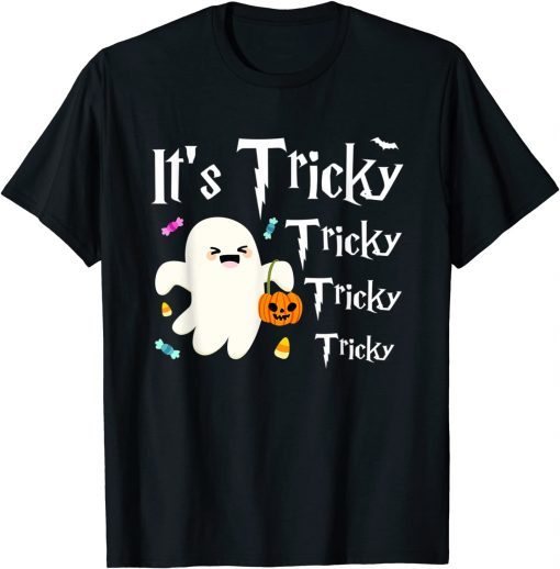 Funny It's Tricky Ghost Halooween Costume Spooky Season T-Shirt