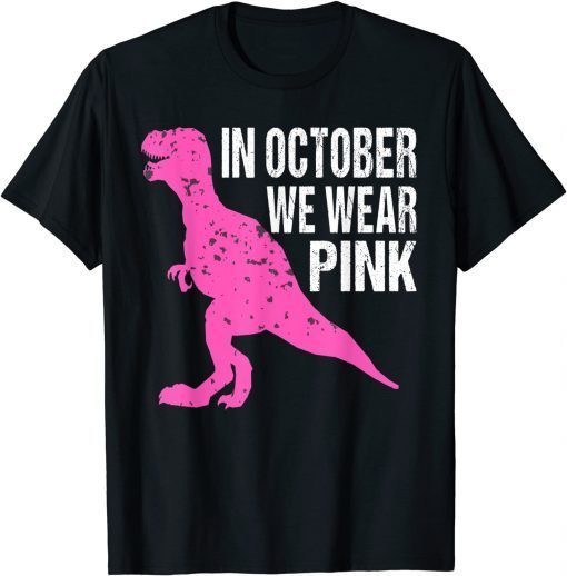 In October We Wear Pink Breast Cancer Awareness Kids Boys T-Shirt