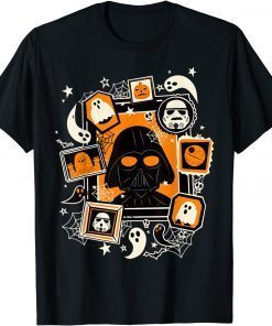 Star Wars Darth Vader And Ghosts Halloween Poster T-Shirt