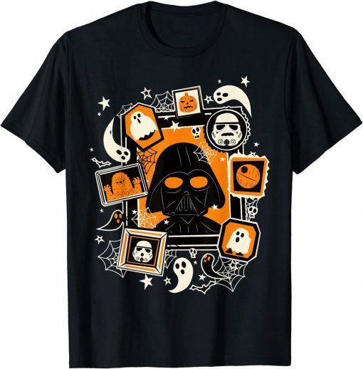 Star Wars Darth Vader And Ghosts Halloween Poster T-Shirt