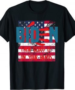 Vintage Joe Biden Their Blood Is On Your Hands USA Flag Classic T-Shirt