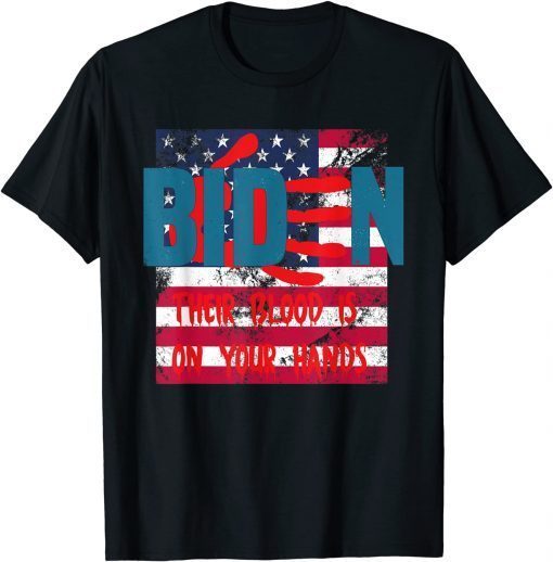 Vintage Joe Biden Their Blood Is On Your Hands USA Flag Classic T-Shirt