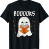 Booooks Ghost Funny 2021 Halloween ghost reading books T-Shirt