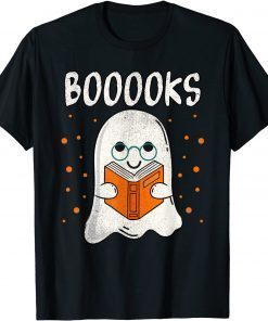 Booooks Ghost Funny 2021 Halloween ghost reading books T-Shirt