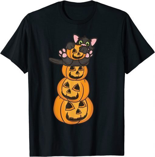 I Feed The Cutest Pumpkins cat adult Scary with T-Shirt