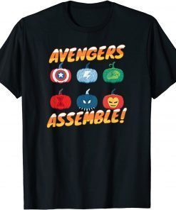 Marvel Avengers Assemble Pumpkin Heroes Halloween T-Shirt
