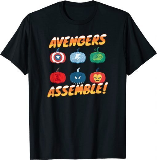 Marvel Avengers Assemble Pumpkin Heroes Halloween T-Shirt
