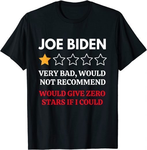 Funny Republicans Voter Anti Biden Harris One Star Rating T-Shirt