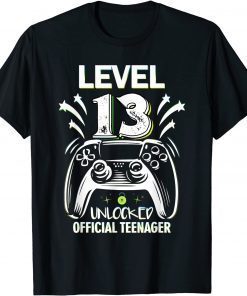 Classic Level 13 Unlocked Official Teenager 13th Birthday Gamer T-Shirt