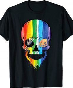 Matching Family Artist art Skull Costume Halloween funny T-Shirt