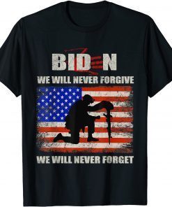 T-Shirt Biden Blood On His Hands USA Flag - Vintage Biden Handprint
