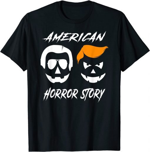 Biden Trump Funny Presidents Horror American pumpkin Story T-Shirt