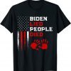 Classic Biden Lied People Died Vintage USA Flag Anti Biden T-Shirt