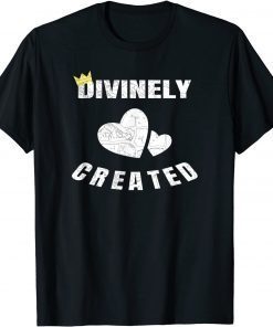 Funny Woman printed distressed Divinely created cotton-fiber tee T-Shirt