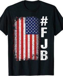 Official #FJB FJB Pro America US Distressed Flag F Biden Anti Biden T-Shirt