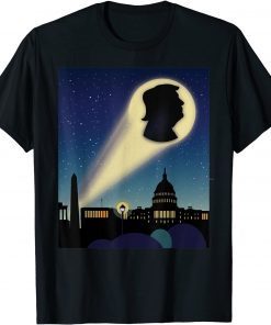 Funny Sky Signal Over Washington Calling Trump - Anti Biden T-Shirt