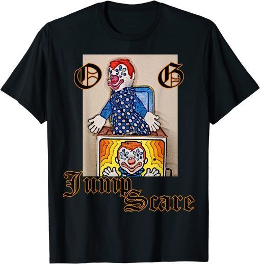 Classic OG Jump Scare Scary Halloween Vintage Toy Clown Tee T-Shirt