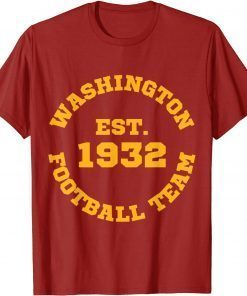 Vintage Washington DC Football Gift Sports Team 1932 Novelty T-Shirt