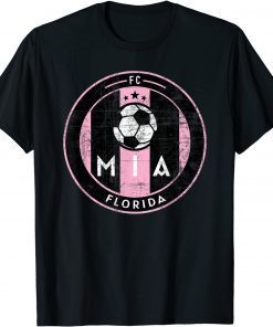 Classic Miami Soccer Jersey Original Design Round Badge (DISTRESSED) T-Shirt