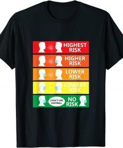 Football Face Mask Hilarious Risk Comparison Chart T-Shirt