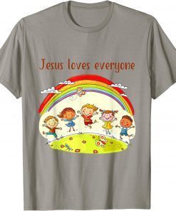 Official Christian Church Religion , Jesus Rainbow Happy Kids T-Shirt