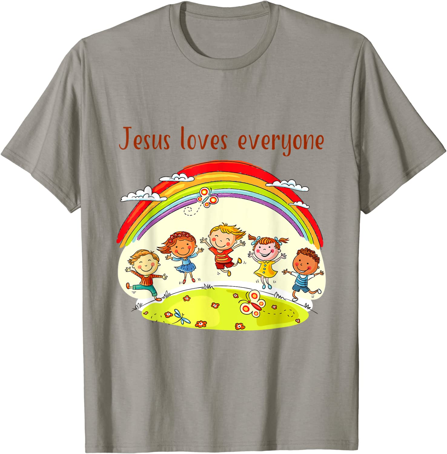 Official Christian Church Religion , Jesus Rainbow Happy Kids T-Shirt Official Christian Church Religion , Jesus Rainbow Happy Kids T-Shirt